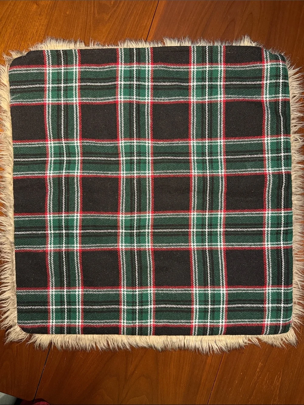 Pottery Barn Red and Green Plaid Holiday Throw Pillows COVERS 20” x 20”
